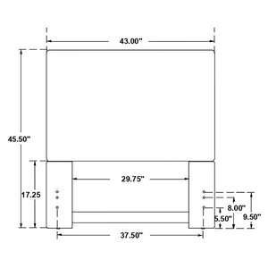 English Elm Simone Upholstered Twin Headboard Foam Padded Panel Bed Frame for Any Bedroom B062P520164