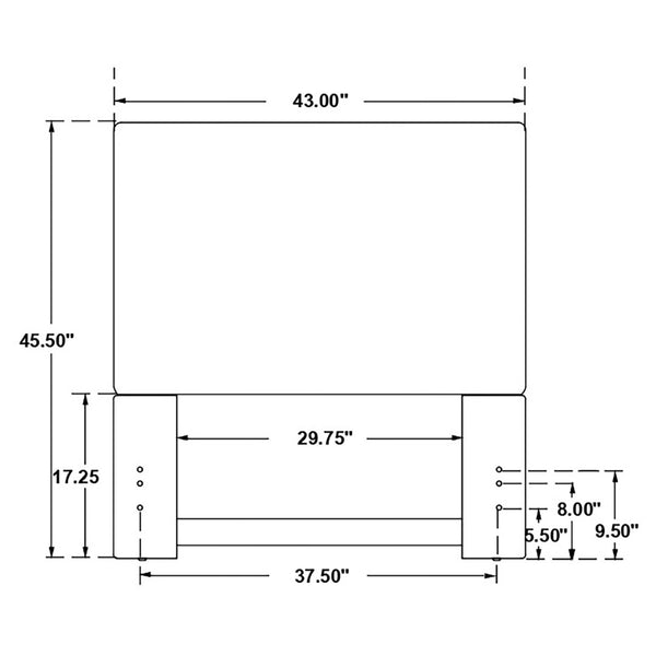 English Elm Simone Upholstered Twin Headboard Foam Padded Panel Bed Frame for Any Bedroom B062P520164