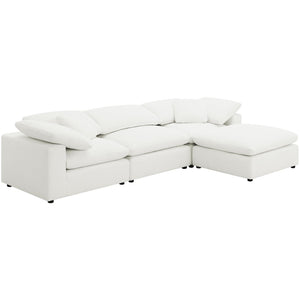 English Elm Segoura Ivory Boucle Armless Chair Plush Pillow Back Modular Sectional Seating B062P520176