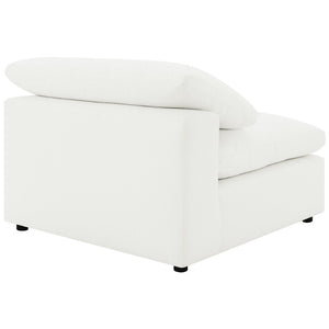 English Elm Segoura Ivory Boucle Armless Chair Plush Pillow Back Modular Sectional Seating B062P520176
