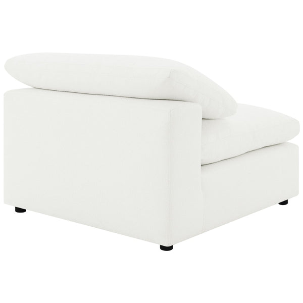 English Elm Segoura Ivory Boucle Armless Chair Plush Pillow Back Modular Sectional Seating B062P520176