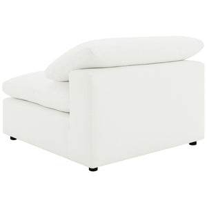 English Elm Segoura Ivory Boucle Armless Chair Plush Pillow Back Modular Sectional Seating B062P520176