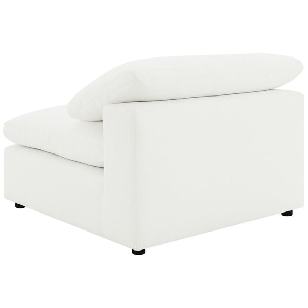 English Elm Segoura Ivory Boucle Armless Chair Plush Pillow Back Modular Sectional Seating B062P520176