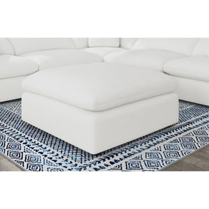 English Elm Segoura Boucle Upholstered Square Ottoman Modular Sectional Chaise Living Room Accent Ivory B062P520177