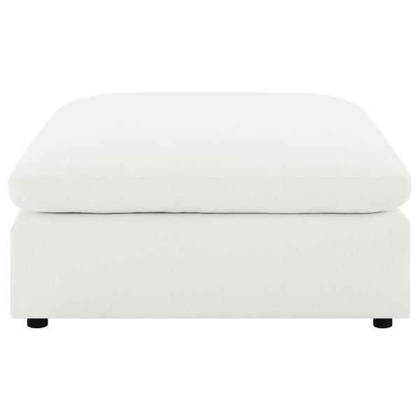 English Elm Segoura Boucle Upholstered Square Ottoman Modular Sectional Chaise Living Room Accent Ivory B062P520177