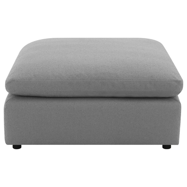 English Elm Segoura Boucle Upholstered Square Ottoman Modular Sectional Chaise Living Room Accent Grey B062P520184