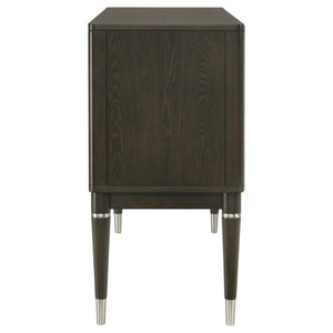 English Elm Blakely Ash Veneer Four Door Sideboard Mid Century Modern Dining Storage Cabinet B062P520203