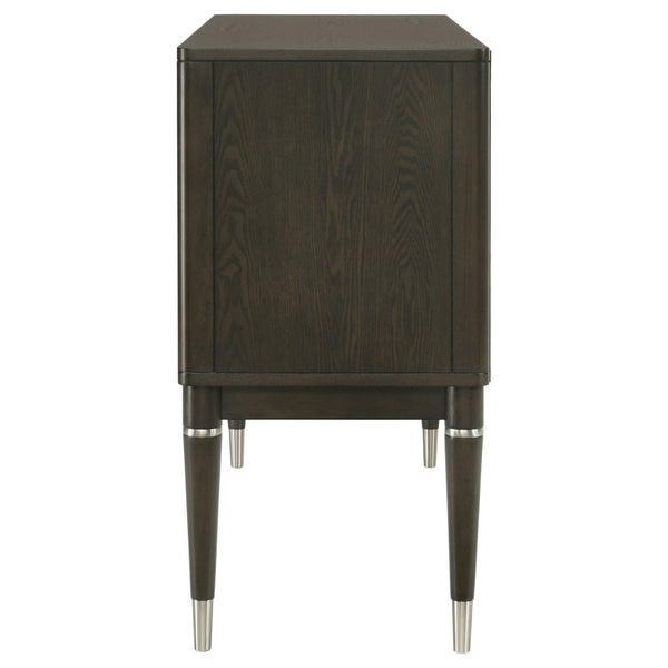 English Elm Blakely Ash Veneer Four Door Sideboard Mid Century Modern Dining Storage Cabinet B062P520203