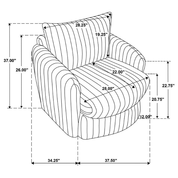 English Elm Whittier Velvet Lounge Accent Chair with Pocket Coil Cushions and Gold Metal Legs Ivory B062P520988