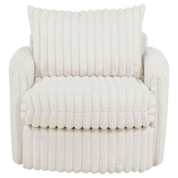 English Elm Whittier Velvet Lounge Accent Chair with Pocket Coil Cushions and Gold Metal Legs Ivory B062P520988