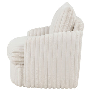English Elm Whittier Velvet Lounge Accent Chair with Pocket Coil Cushions and Gold Metal Legs Ivory B062P520988