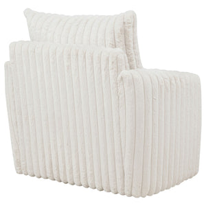 English Elm Whittier Velvet Lounge Accent Chair with Pocket Coil Cushions and Gold Metal Legs Ivory B062P520988