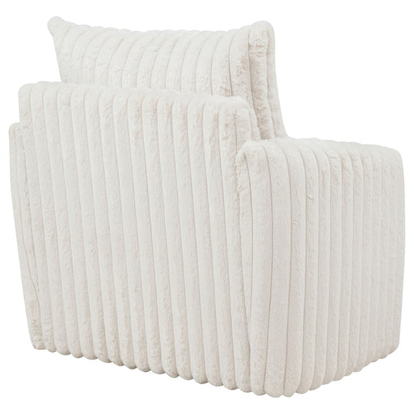 English Elm Whittier Velvet Lounge Accent Chair with Pocket Coil Cushions and Gold Metal Legs Ivory B062P520988