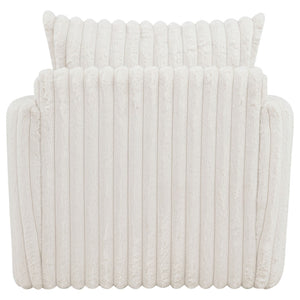 English Elm Whittier Velvet Lounge Accent Chair with Pocket Coil Cushions and Gold Metal Legs Ivory B062P520988