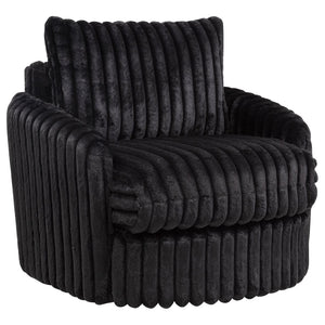 English Elm Whittier Velvet Lounge Accent Chair with Pocket Coil Cushions and Gold Metal Legs Black B062P520989