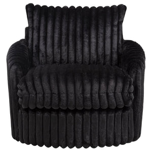 English Elm Whittier Velvet Lounge Accent Chair with Pocket Coil Cushions and Gold Metal Legs Black B062P520989