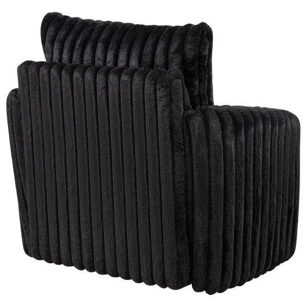 English Elm Whittier Velvet Lounge Accent Chair with Pocket Coil Cushions and Gold Metal Legs Black B062P520989