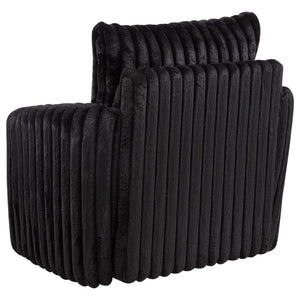 English Elm Whittier Velvet Lounge Accent Chair with Pocket Coil Cushions and Gold Metal Legs Black B062P520989