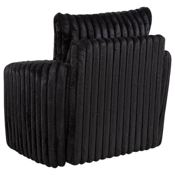 English Elm Whittier Velvet Lounge Accent Chair with Pocket Coil Cushions and Gold Metal Legs Black B062P520989