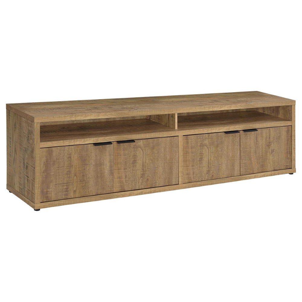English Elm Palmer Wide Mango Wood TV Stand with Four Door Storage for Media Rooms B062P521007