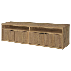 English Elm Palmer Wide Mango Wood TV Stand with Four Door Storage for Media Rooms B062P521007