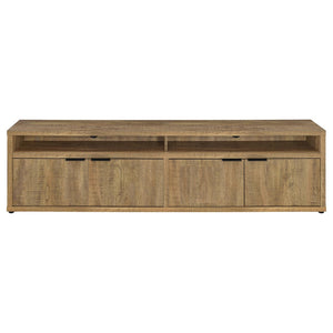 English Elm Palmer Wide Mango Wood TV Stand with Four Door Storage for Media Rooms B062P521007