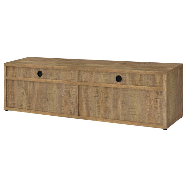 English Elm Palmer Wide Mango Wood TV Stand with Four Door Storage for Media Rooms B062P521007