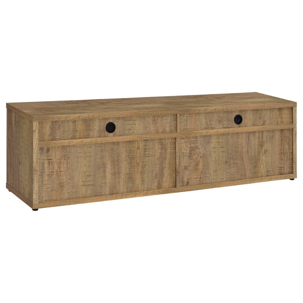 English Elm Palmer Wide Mango Wood TV Stand with Four Door Storage for Media Rooms B062P521007