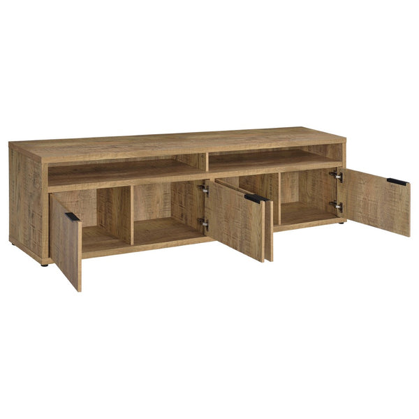 English Elm Palmer Wide Mango Wood TV Stand with Four Door Storage for Media Rooms B062P521007