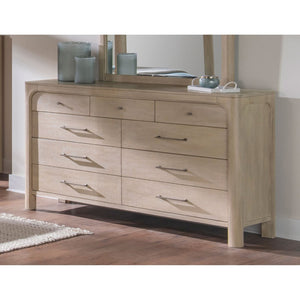 English Elm Flores Nine Drawer Mango Wood Dresser with Felt Lined Compartments for Bedroom B062P521026