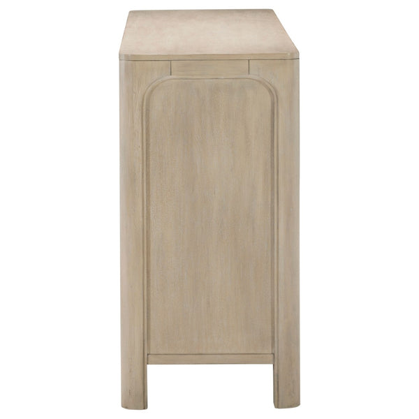 English Elm Flores Nine Drawer Mango Wood Dresser with Felt Lined Compartments for Bedroom B062P521026