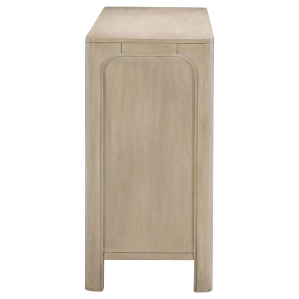 English Elm Flores Nine Drawer Mango Wood Dresser with Felt Lined Compartments for Bedroom B062P521026