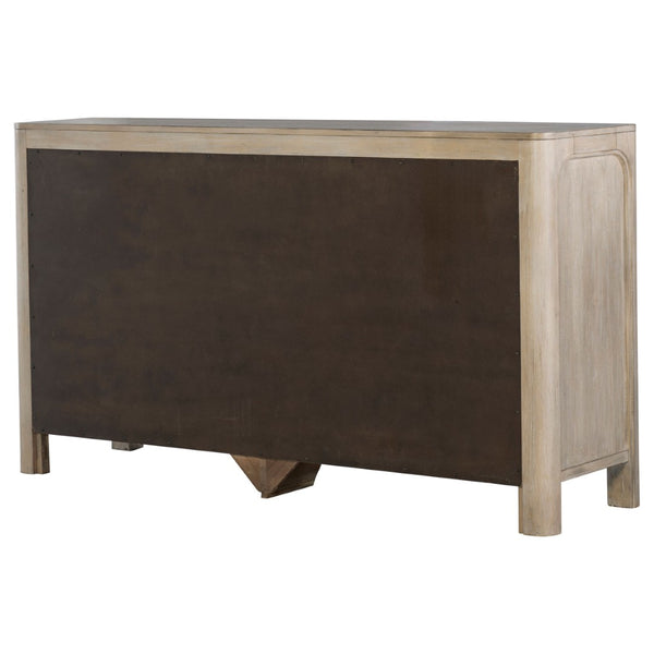 English Elm Flores Nine Drawer Mango Wood Dresser with Felt Lined Compartments for Bedroom B062P521026