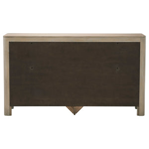 English Elm Flores Nine Drawer Mango Wood Dresser with Felt Lined Compartments for Bedroom B062P521026
