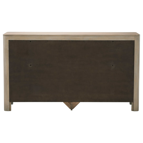 English Elm Flores Nine Drawer Mango Wood Dresser with Felt Lined Compartments for Bedroom B062P521026