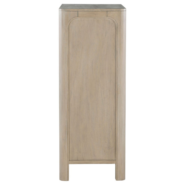 English Elm Flores Five Drawer Mango Wood Chest with Arched Fronts for Modern Farmhouse Bedrooms B062P521029