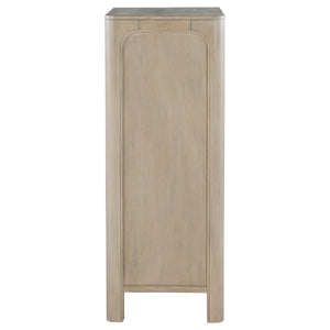 English Elm Flores Five Drawer Mango Wood Chest with Arched Fronts for Modern Farmhouse Bedrooms B062P521029