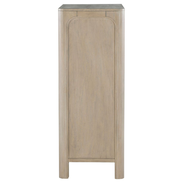 English Elm Flores Five Drawer Mango Wood Chest with Arched Fronts for Modern Farmhouse Bedrooms B062P521029