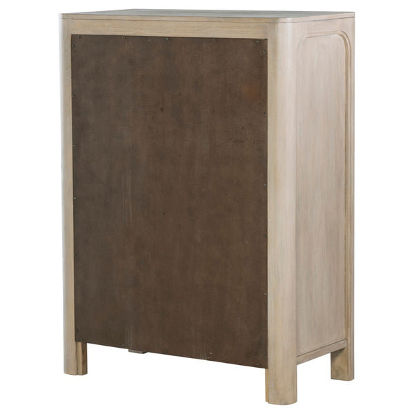 English Elm Flores Five Drawer Mango Wood Chest with Arched Fronts for Modern Farmhouse Bedrooms B062P521029