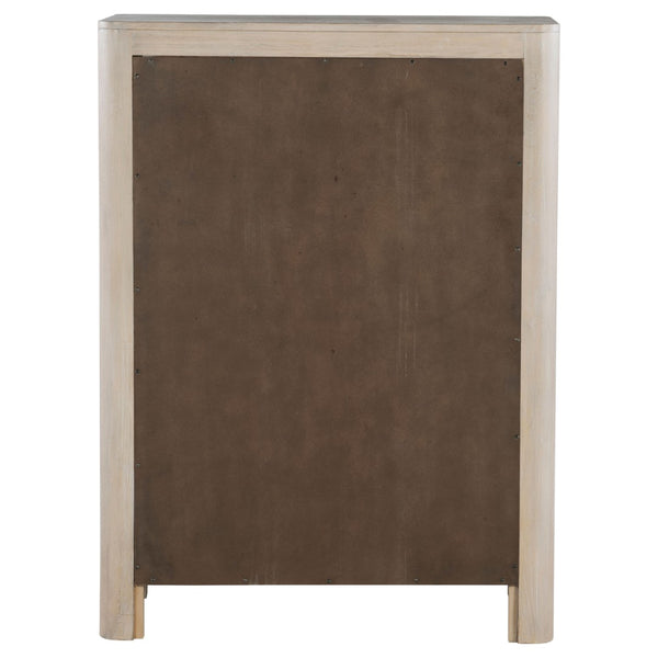 English Elm Flores Five Drawer Mango Wood Chest with Arched Fronts for Modern Farmhouse Bedrooms B062P521029