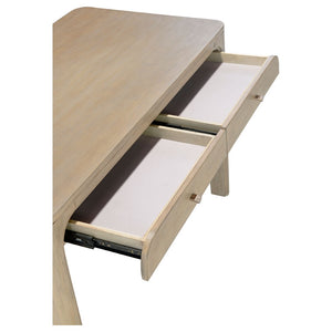 English Elm Flores Mango Wood Farmhouse Makeup Vanity with Felt Lined Drawers and Arched Frame B062P521030