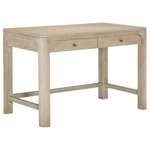 English Elm Flores Mango Wood Farmhouse Makeup Vanity with Felt Lined Drawers and Arched Frame B062P521030