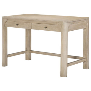 English Elm Flores Mango Wood Farmhouse Makeup Vanity with Felt Lined Drawers and Arched Frame B062P521030