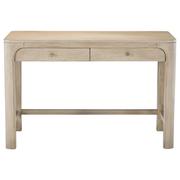 English Elm Flores Mango Wood Farmhouse Makeup Vanity with Felt Lined Drawers and Arched Frame B062P521030