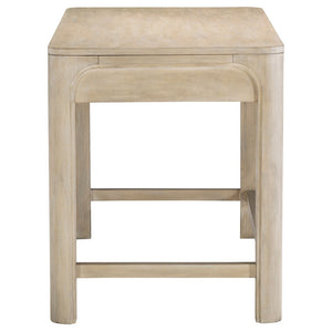English Elm Flores Mango Wood Farmhouse Makeup Vanity with Felt Lined Drawers and Arched Frame B062P521030
