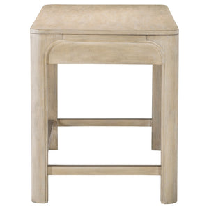 English Elm Flores Mango Wood Farmhouse Makeup Vanity with Felt Lined Drawers and Arched Frame B062P521030