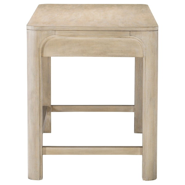 English Elm Flores Mango Wood Farmhouse Makeup Vanity with Felt Lined Drawers and Arched Frame B062P521030