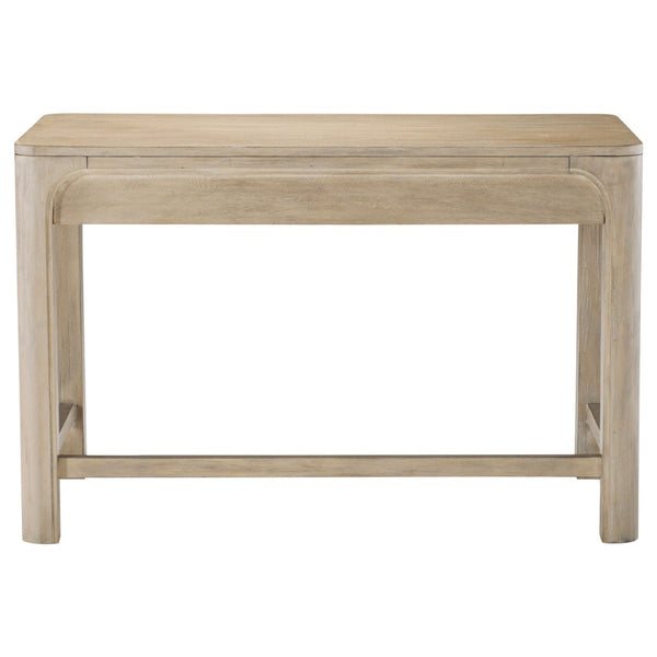 English Elm Flores Mango Wood Farmhouse Makeup Vanity with Felt Lined Drawers and Arched Frame B062P521030