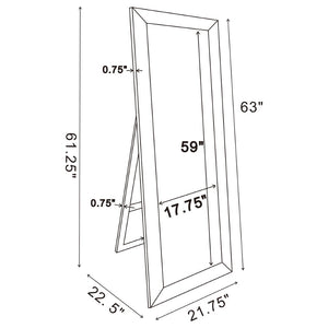 English Elm Aika Full Length Standing Mirror with Mirrored Frame for Bedroom or Dressing Room B062P521047