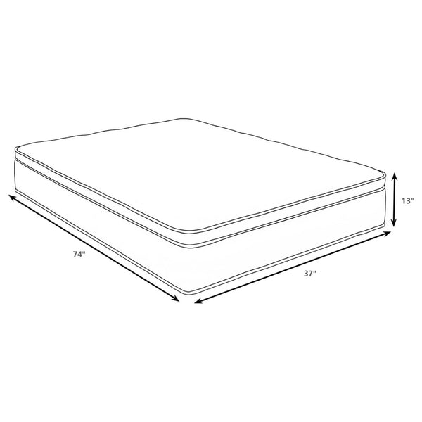 English Elm Vancouver Twin Hybrid Mattress Gel Memory Foam Bamboo Cover Euro Top Sleep Comfort B062P521051